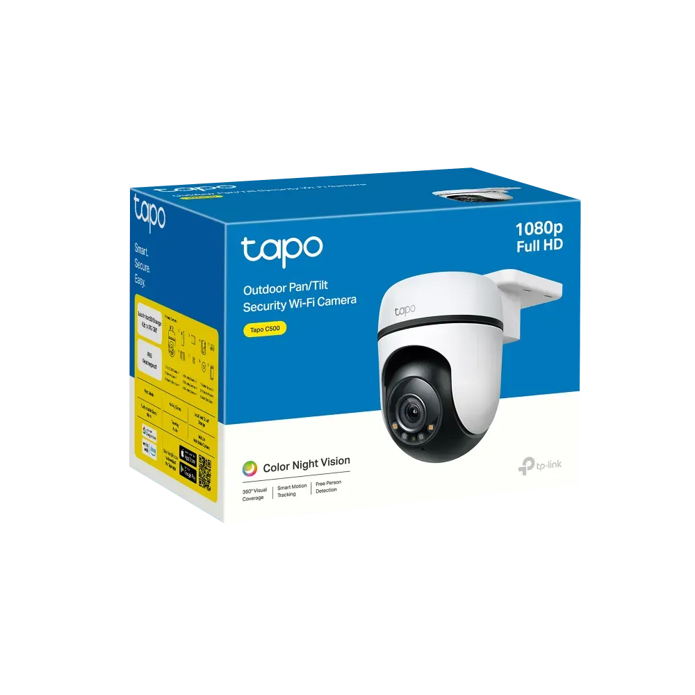 كاميرا مراقبة خارجية Wi-Fi تي بي لينك C500 | رؤية ليلية بدقة 1080P
