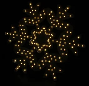 18" LED SNOW FLOWER SNOWFLAKE WARM WHITE LEDS