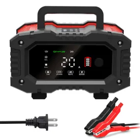20A Car Battery Charger 12V 24V Automatic Smart Charger Automatic