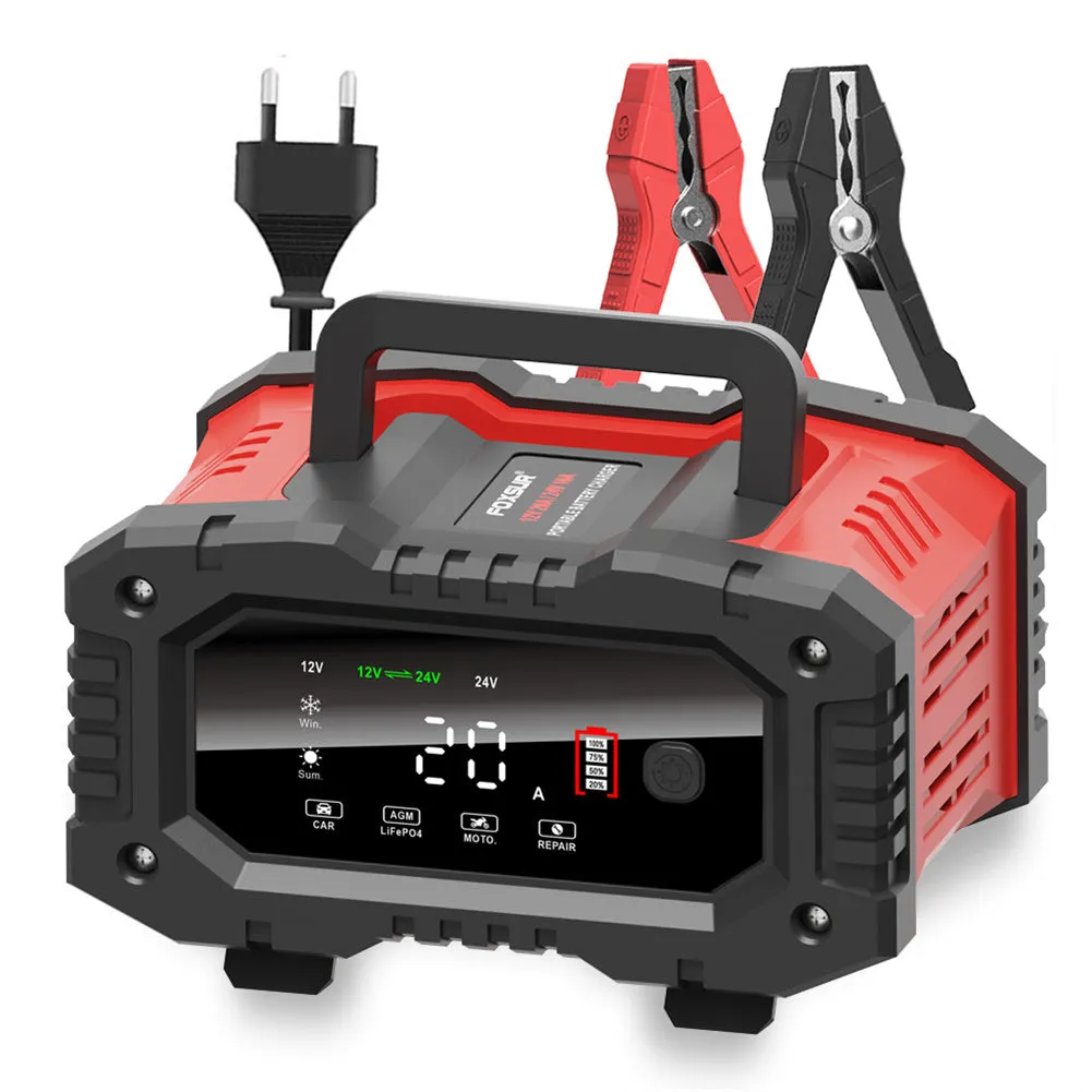 20A Car Battery Charger 12V 24V Automatic Smart Charger Automatic