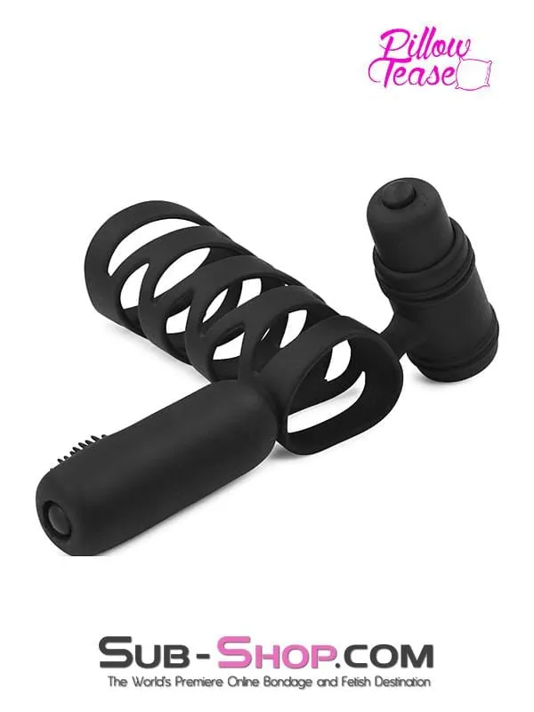 2228M      Double Bullet Tapper with Silicone Spiral Cock Cage
