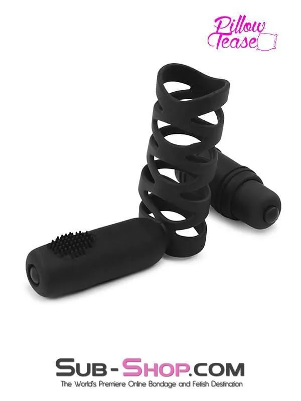 2228M      Double Bullet Tapper with Silicone Spiral Cock Cage