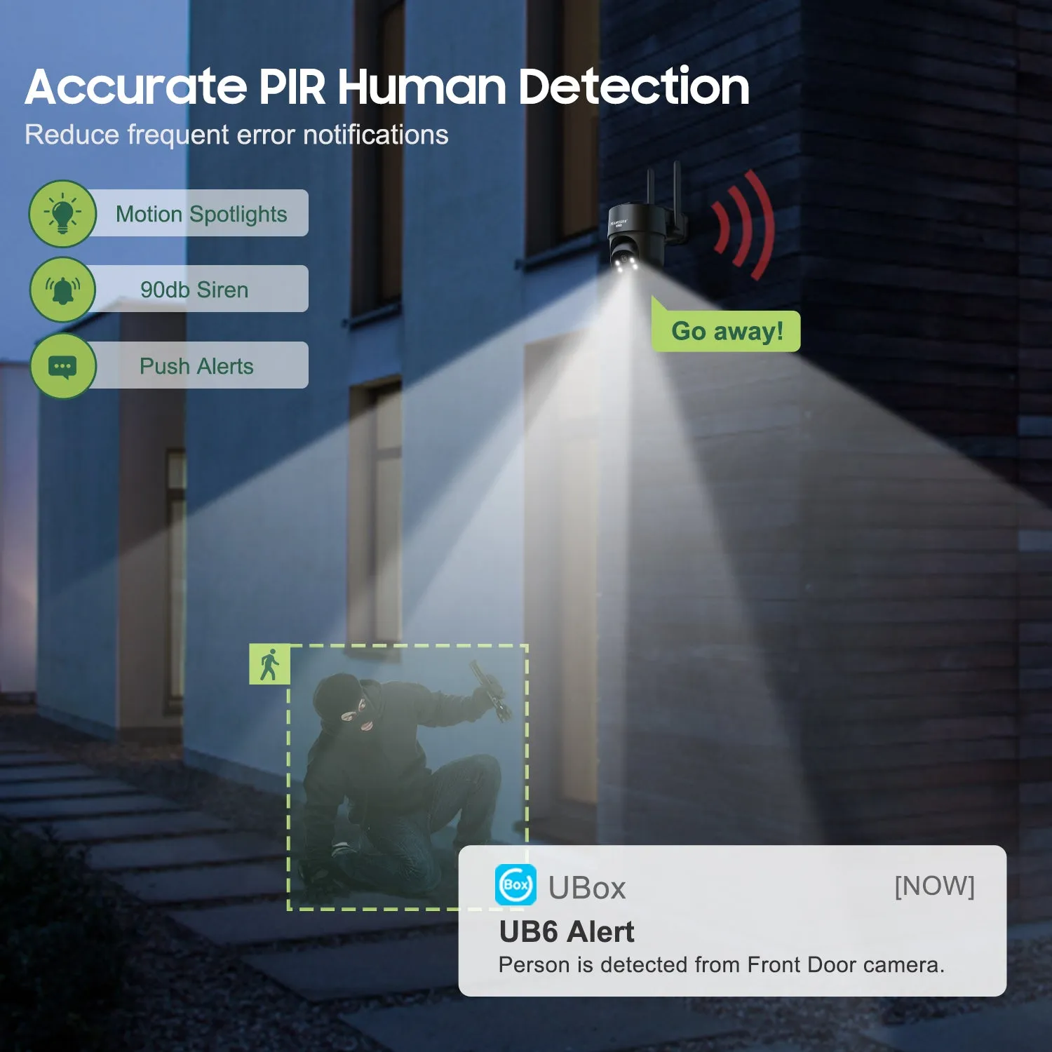 4G LTE Cellular Wireless Security Camera 360° PTZ 2K Solar No WiFi Surveillance Camera MANSHUR UB6G (UBOX App)
