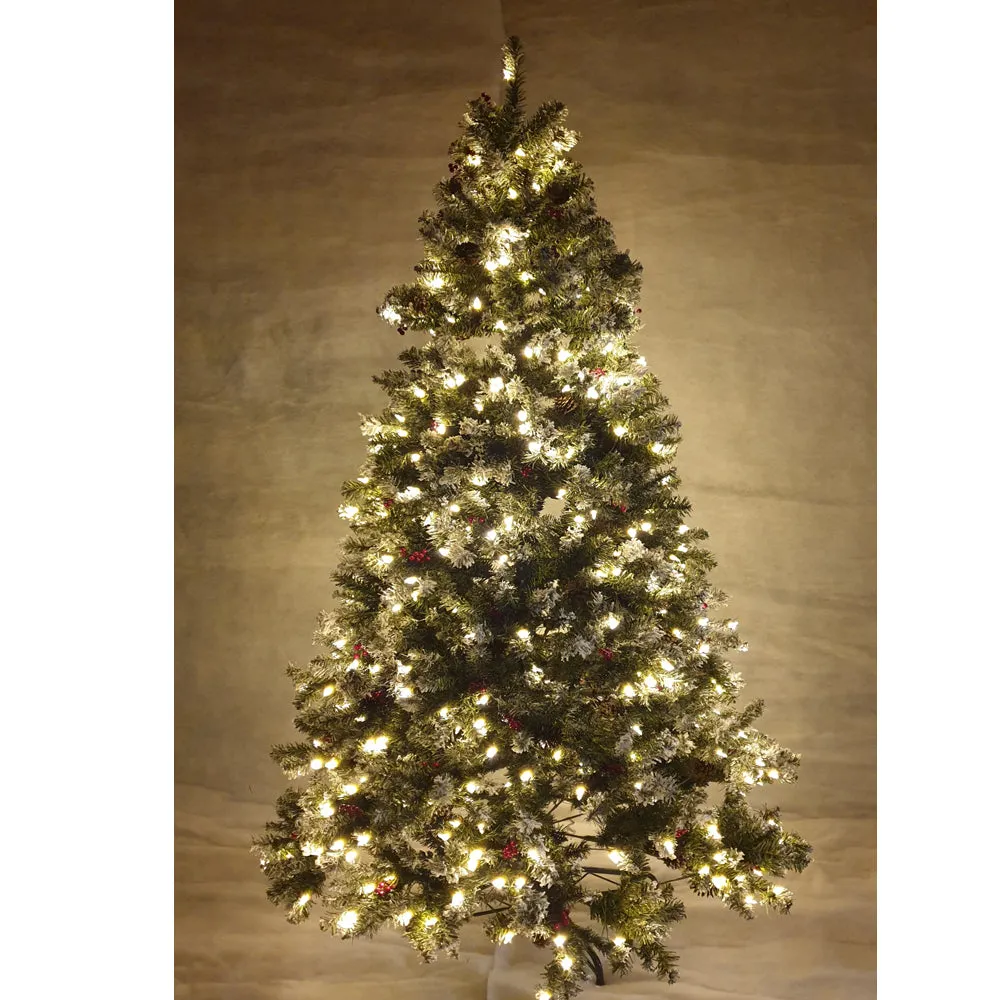 7.5ft Snow Tipped Alpine prelit Christmas tree