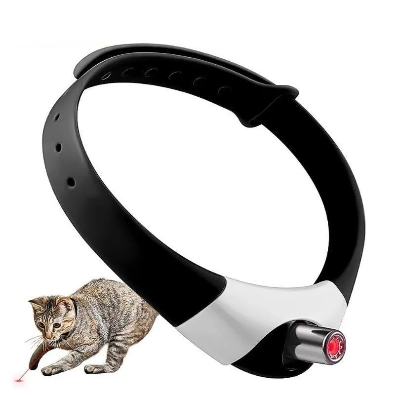 Adjustable Laser Cat Collar with USB Rechargeable Interactive Toy for Endless Fun