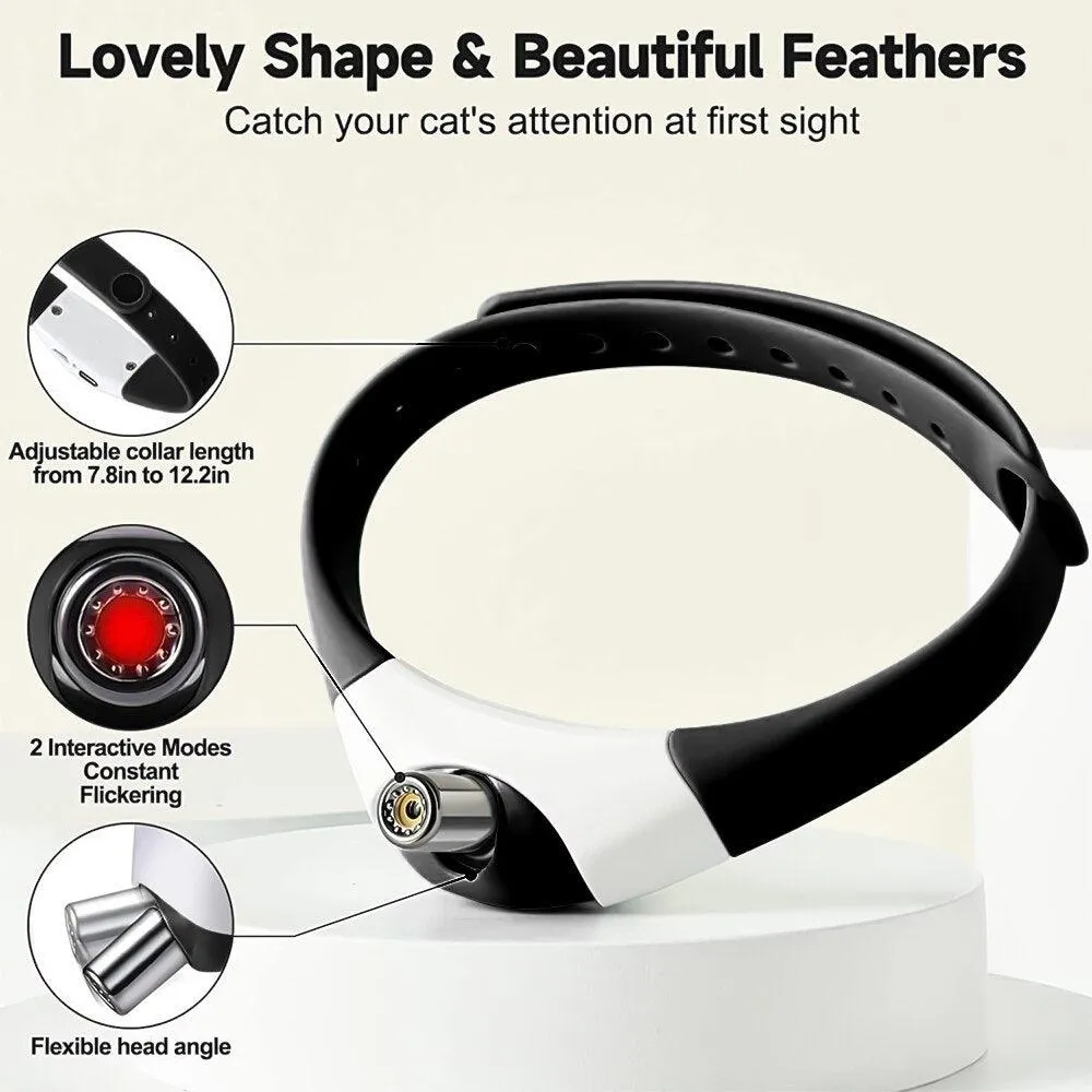 Adjustable Laser Cat Collar with USB Rechargeable Interactive Toy for Endless Fun