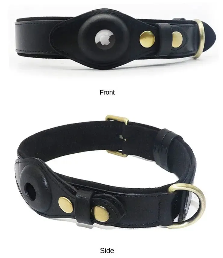 AirTag Leather Collar - Style B