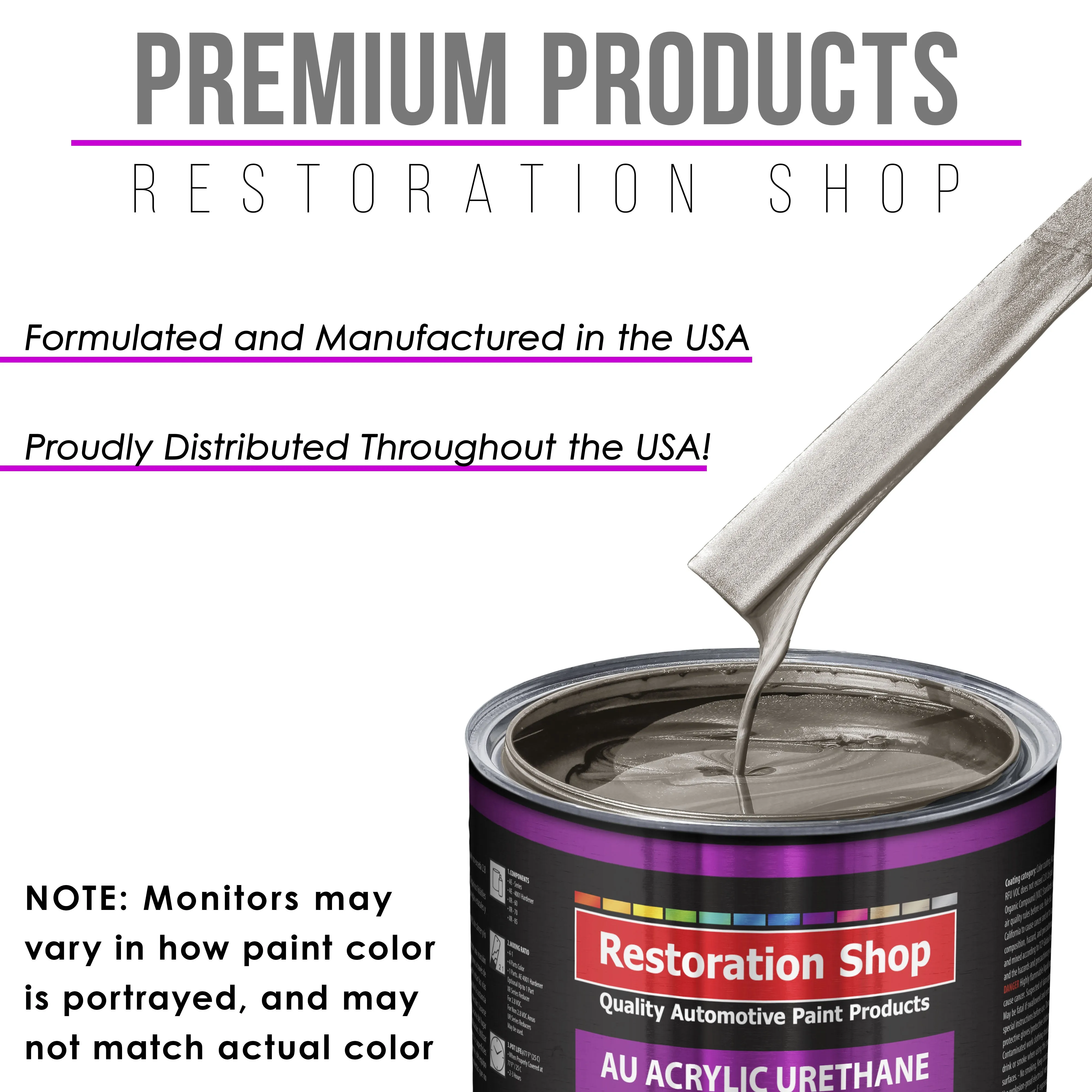 Arizona Bronze Metallic Acrylic Urethane Auto Paint (Complete Quart Paint Kit) Professional Single Stage Automotive Car Coating, 4:1 Mix Ratio 2.8 VOC