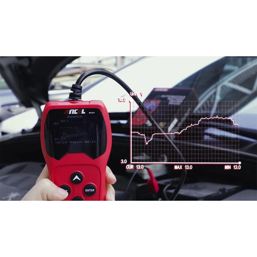 Ba201 Car Battery Tester Detector 12v 100-2000cca Battery