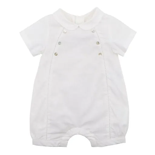 BÉBÉ by Minihaha EDWARD Smart Linen Romper-White