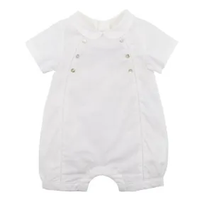 BÉBÉ by Minihaha EDWARD Smart Linen Romper-White