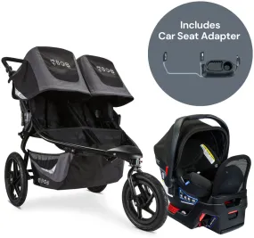 BOB 2020 Revolution Flex 3.0 Duallie   Britax B-Safe Gen2 FlexFit  Travel System Bundle - Graphite Black / Jet
