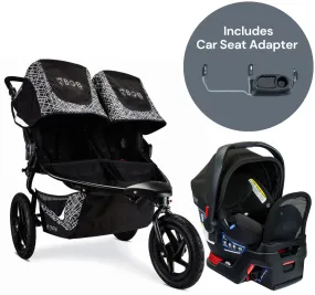 BOB 2020 Revolution Flex 3.0 Duallie   Britax B-Safe Gen2 FlexFit  Travel System Bundle - Lunar Black / Jet