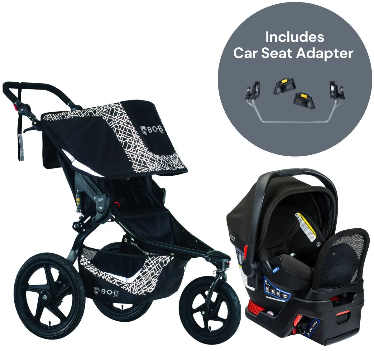 BOB Revolution Flex 3.0   Britax B-Safe Gen2 FlexFit  Travel System Bundle - Lunar Black / Jet