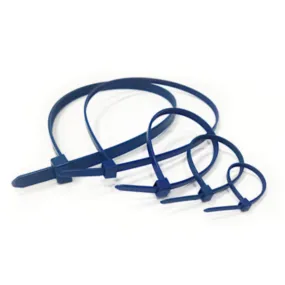 CABLE TIES 8" Metal/Xray Detectable, Blue (100/pack)