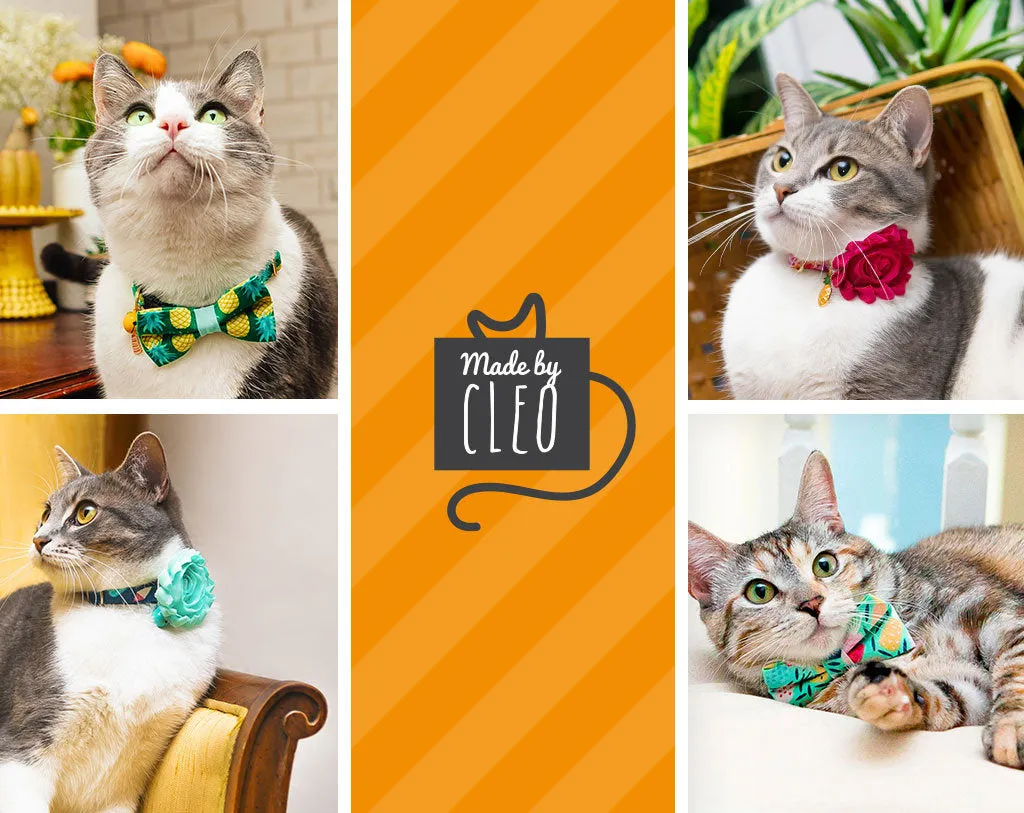 Cat Bow Tie - "Color Collection - Mint" - Aqua Pastel Cat Collar Bow Tie / Wedding / Removable (One Size)