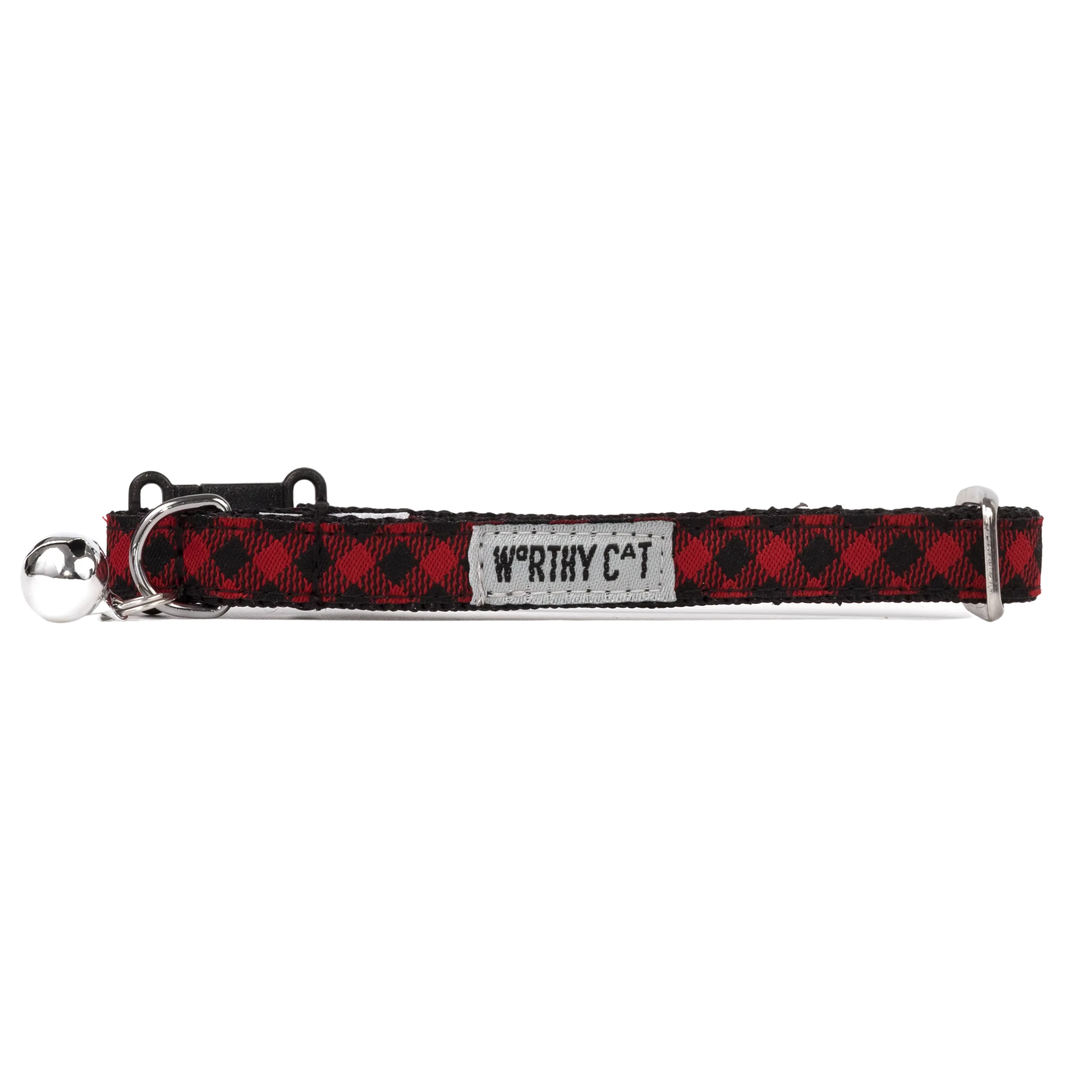 Cat Collar | Bias Buffalo Plaid Red