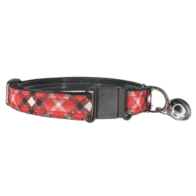 Cat Collar | Bias Plaid Red