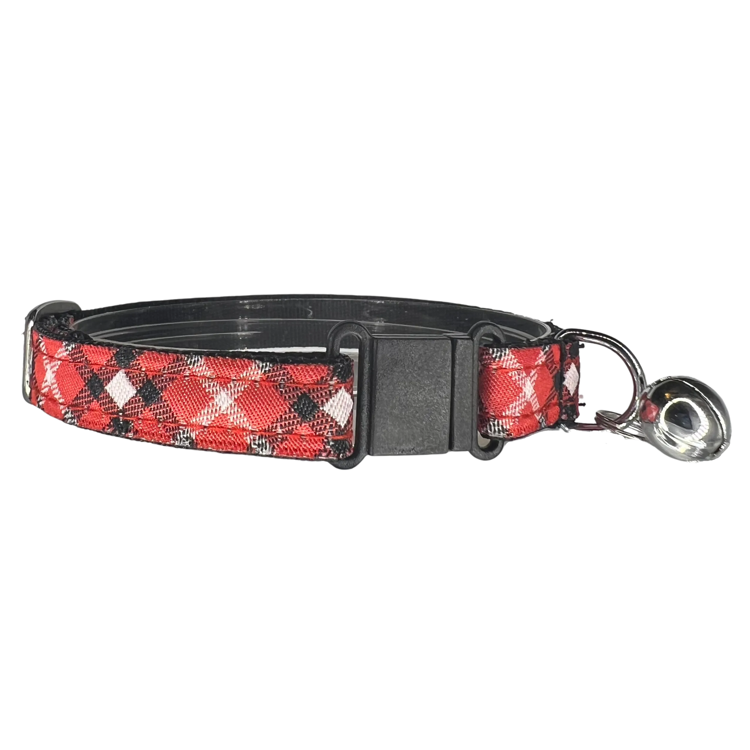 Cat Collar | Bias Plaid Red