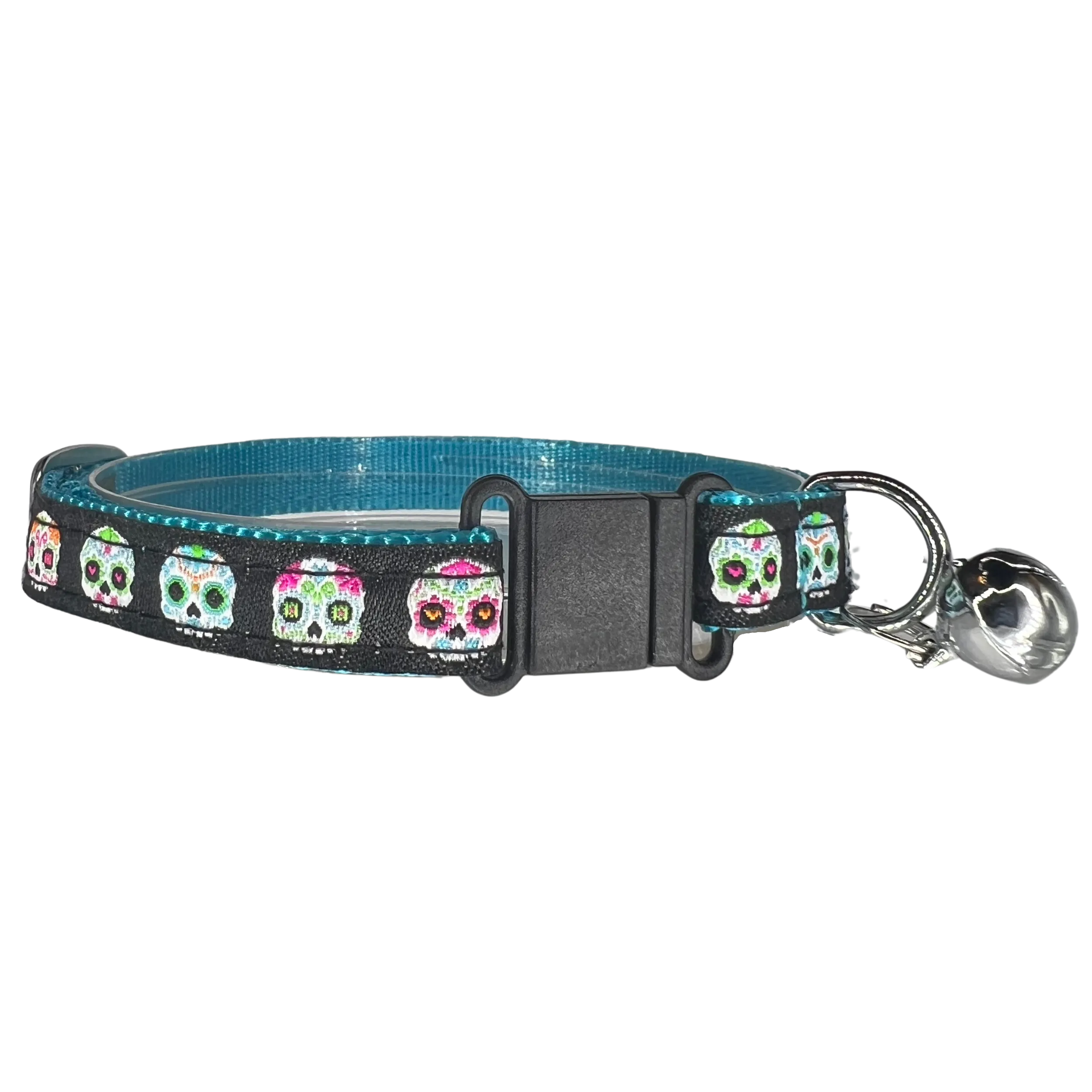 Cat Collar | Sugar Skulls Blue