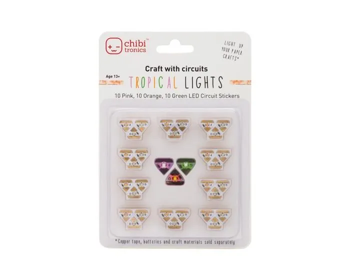 Chibitronics Pink, Orange, Green MegaPack (30 stickers)