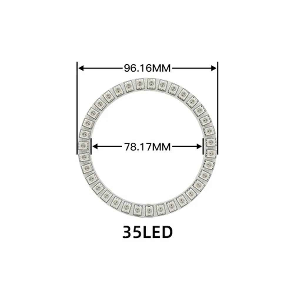 Circle LED Angel Ring Individually Addressable 4Pin Pixels Round Module 5050 RGB DIY LED Project Multicolor