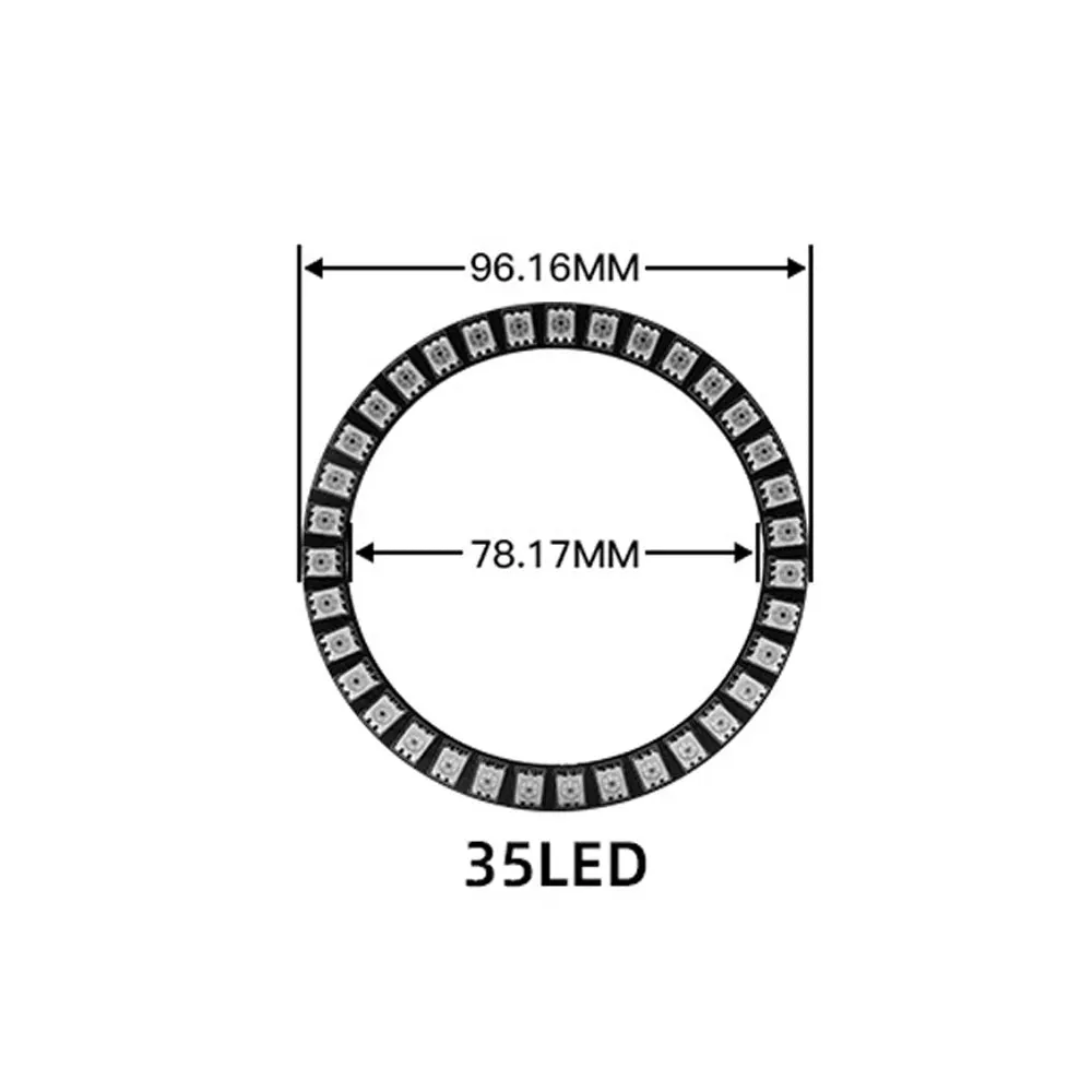 Circle LED Angel Ring Individually Addressable 4Pin Pixels Round Module 5050 RGB DIY LED Project Multicolor