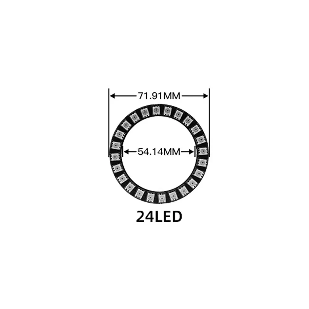Circle LED Angel Ring Individually Addressable 4Pin Pixels Round Module 5050 RGB DIY LED Project Multicolor