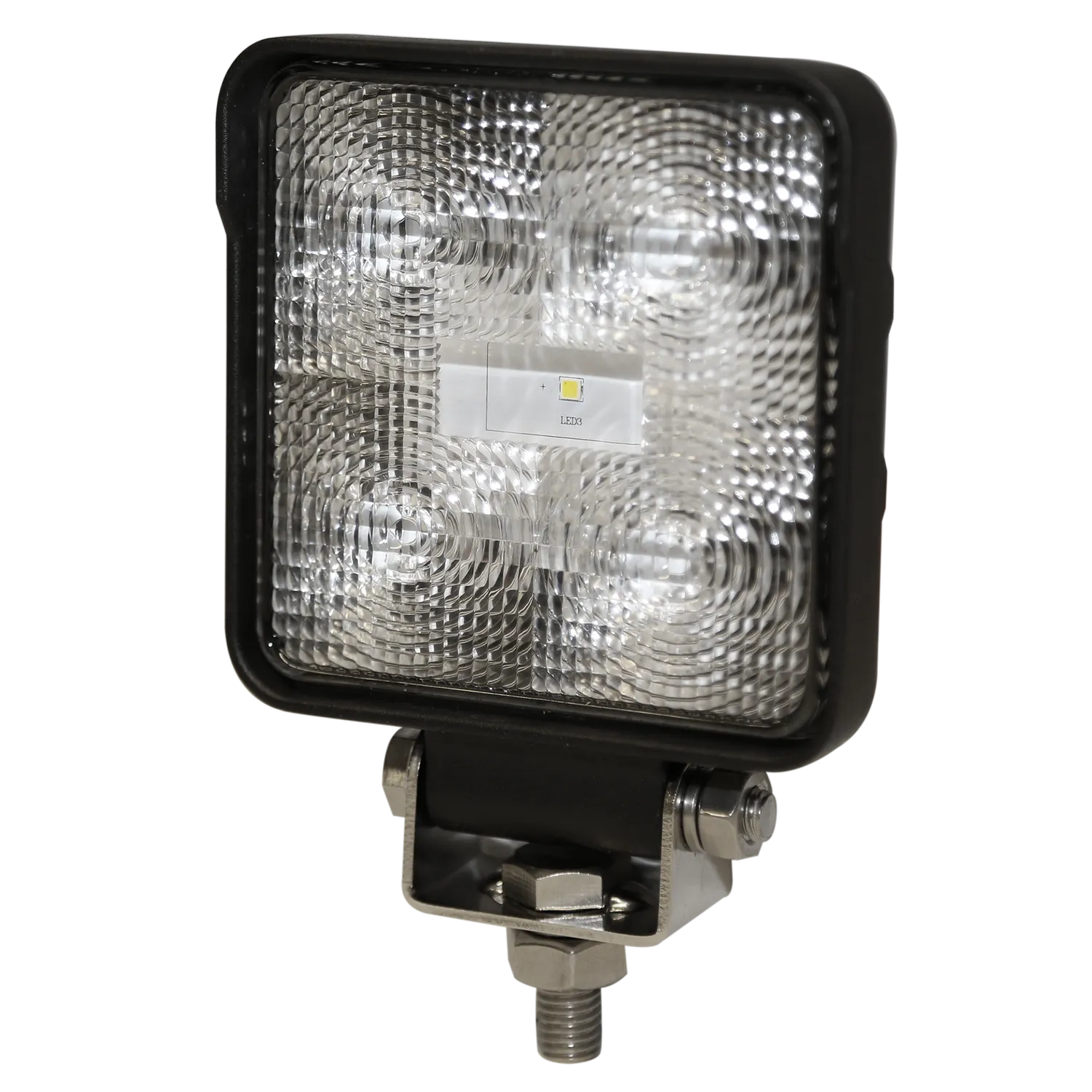 ECO E92007 ECCO Five 3-Watt LED 4" Worklamp (Flood, Square, 1 Bolt)
