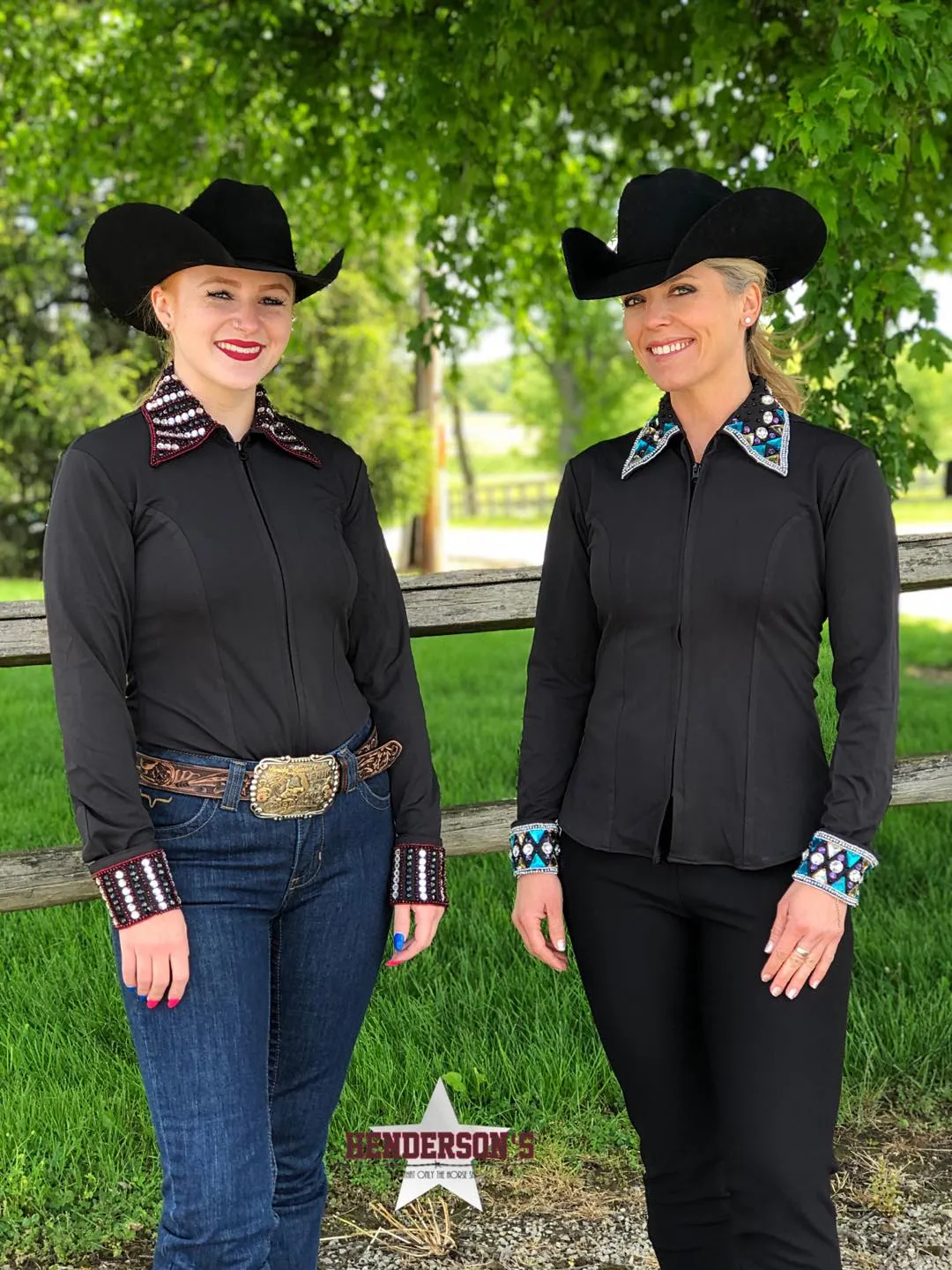 Elite Bling Collar Show Shirt ~ Red