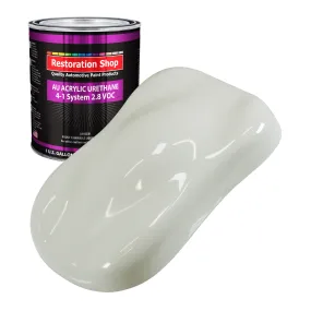 Ermine White Acrylic Urethane Auto Paint - Gallon Paint Color Only - Professional Single Stage High Gloss Automotive, Car, Truck Coating, 2.8 VOC