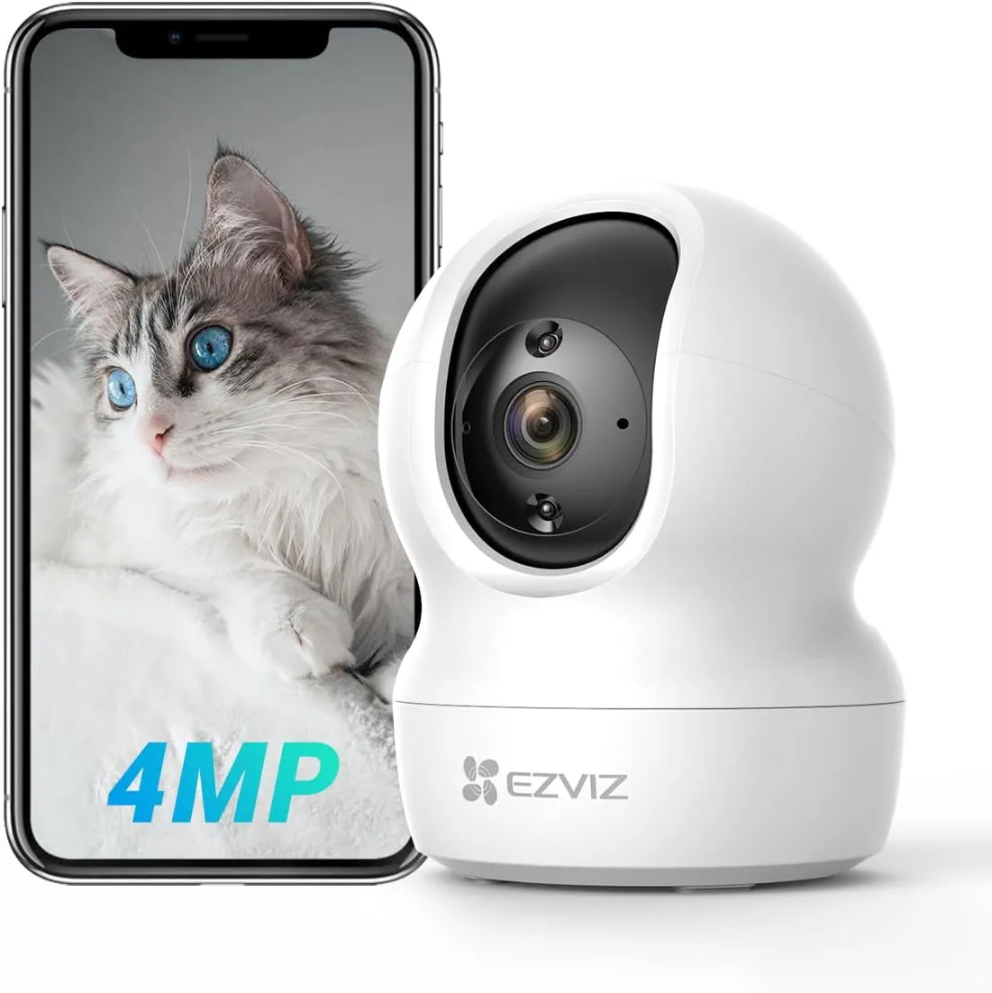 EZVIZ CP1 4MP 2K كاميرا واي فاي ذكية مع إمكانية الدوران والإمالة