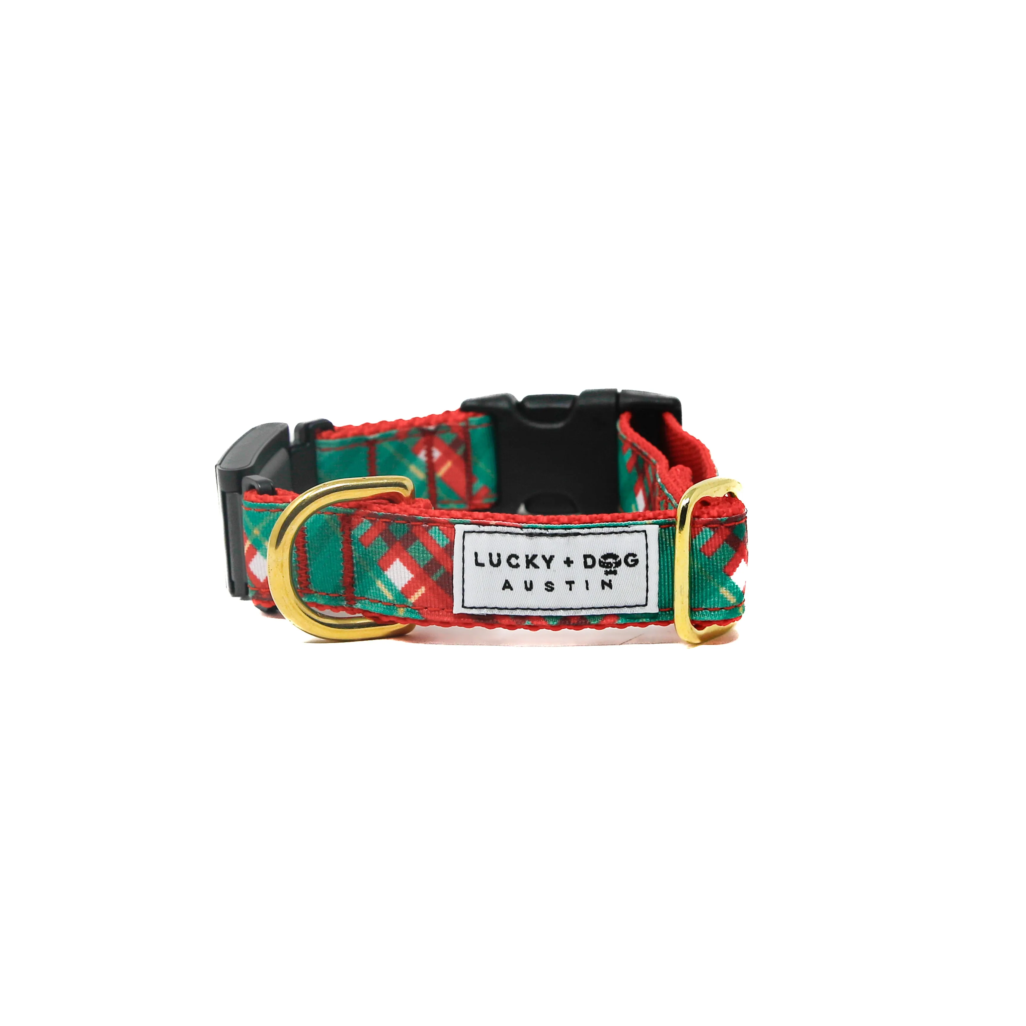 Fi Collar Band - Holiday Tartan
