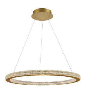FIO Dimmable Gold & Acrylic Single Ring Pendant Large - ID 10071
