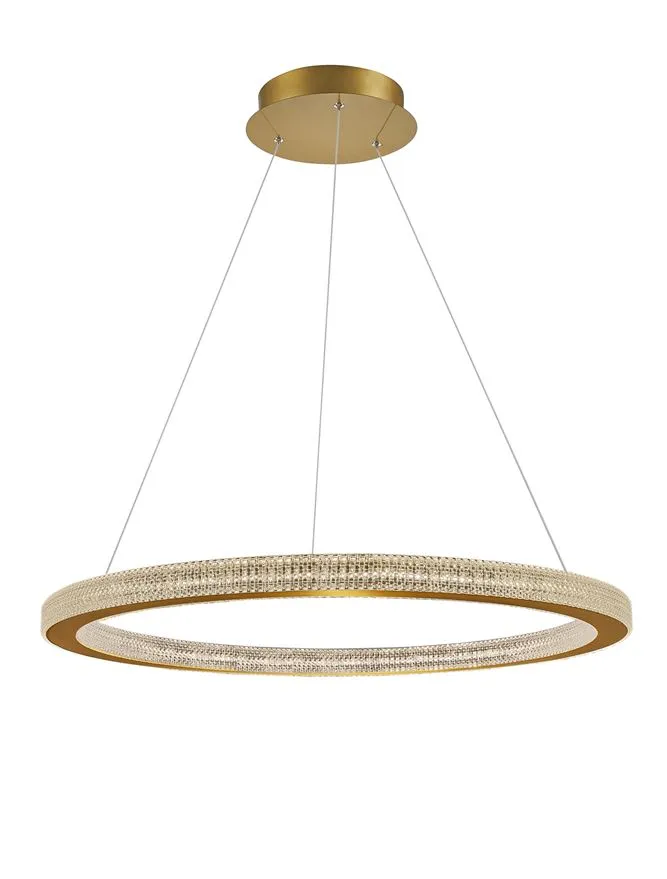 FIO Dimmable Gold & Acrylic Single Ring Pendant Large - ID 10071