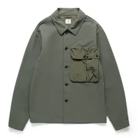 GD SHELL MIXED BUTTONED OVERSHIRT