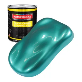 Gulfstream Aqua Metallic Acrylic Enamel Auto Paint - Gallon Paint Color Only - Professional Single Stage Automotive Car Equipment Coating, 2.8 VOC