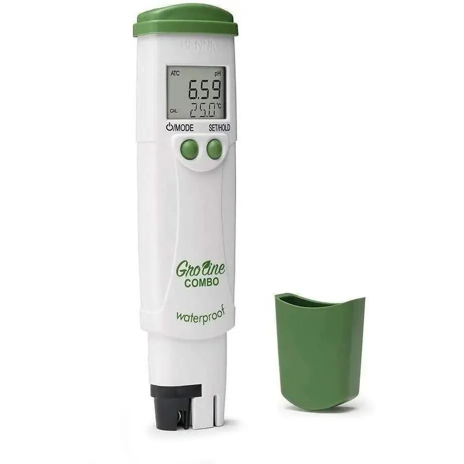 HANNA GroLine Hydroponic Waterproof Pocket pH/EC/TDS/Temperature Tester