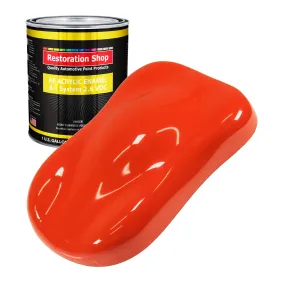 Hemi Orange Acrylic Enamel Auto Paint - Gallon Paint Color Only - Professional Single Stage High Gloss Automotive Car Truck Equipment Coating, 2.8 VOC