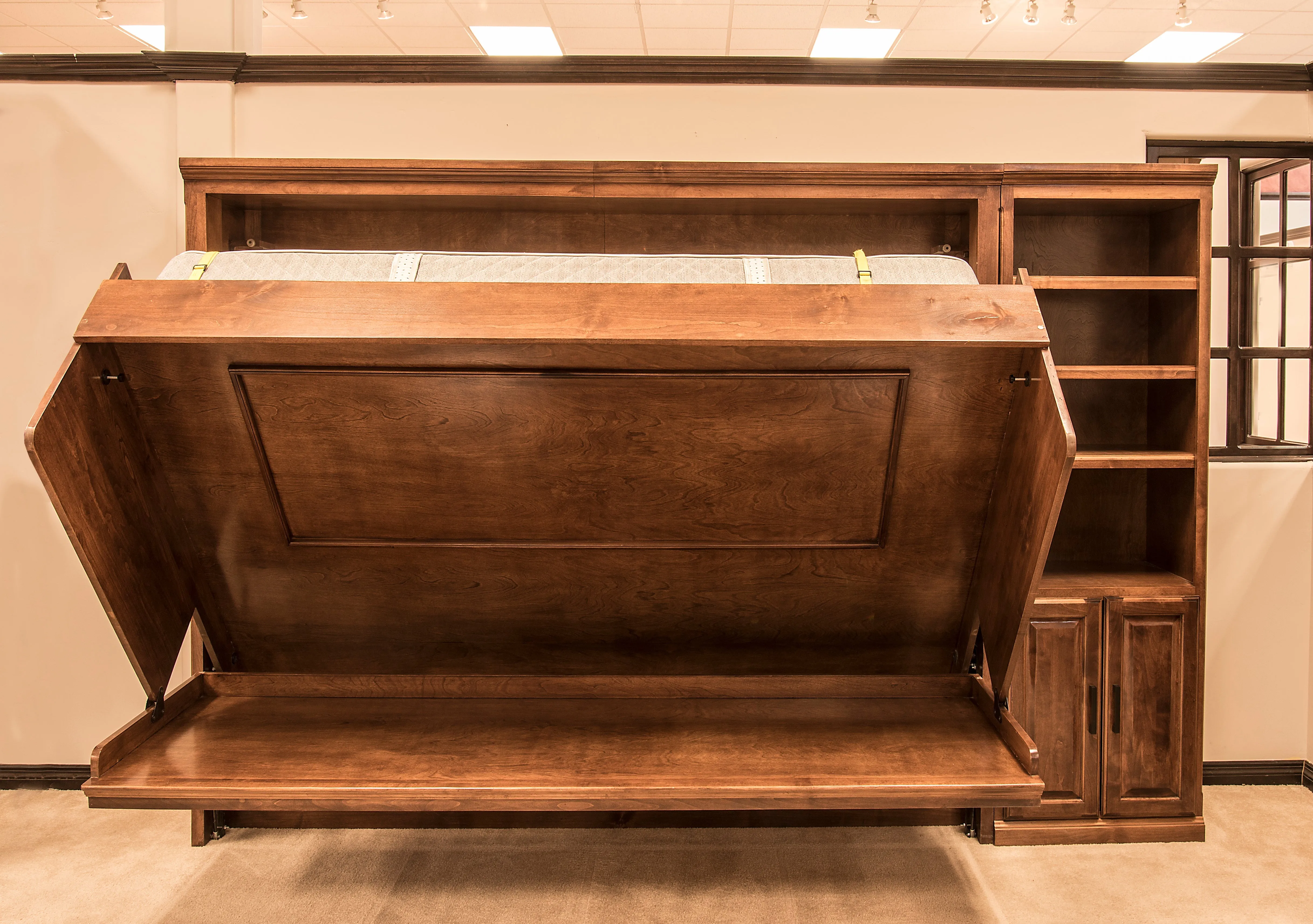 Hidden Murphy Desk Bed with Side Pier
