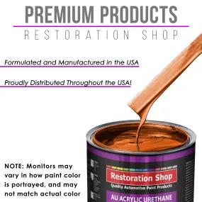 Inferno Orange Pearl Metallic Acrylic Urethane Auto Paint - Complete Quart Paint Kit - Pro Single Stage Automotive Car Coating, 4:1 Mix Ratio 2.8 VOC