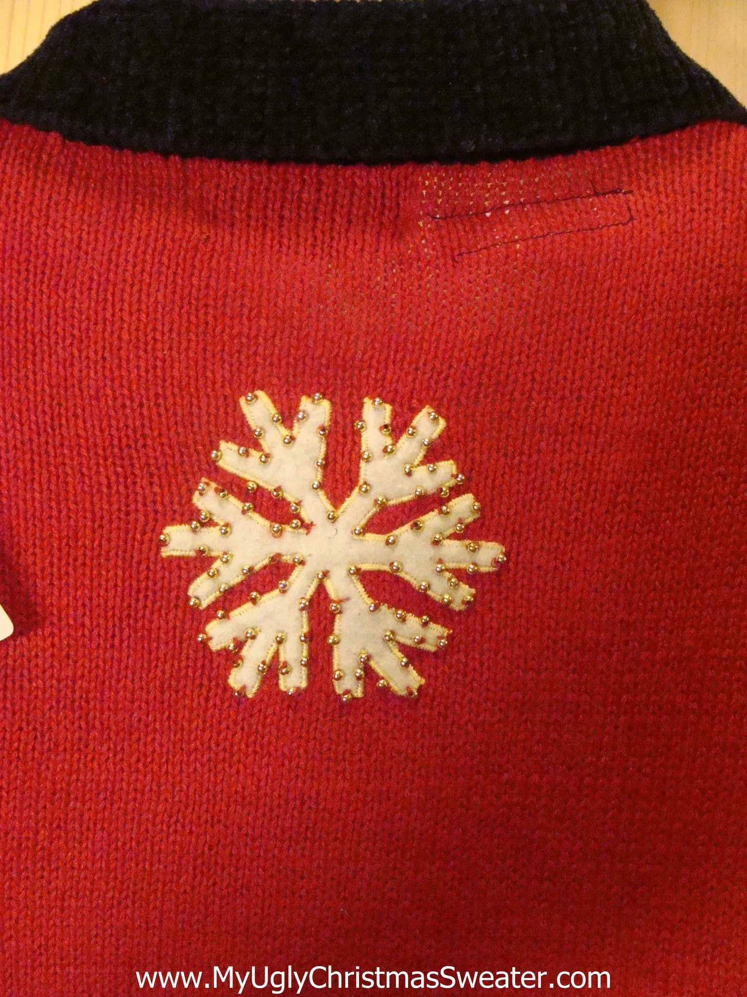 Light Up Ugly Xmas Sweater Snowmen Snowflakes