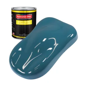 Medium Blue Acrylic Enamel Auto Paint - Quart Paint Color Only - Professional Single Stage High Gloss Automotive Car Truck Equipment Coating, 2.8 VOC