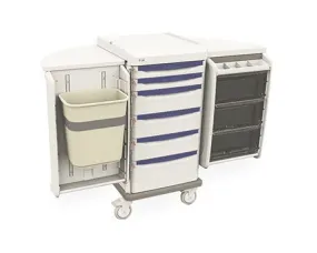 Metro SXRS43CM6 Starsys Tall Mobile Cart with Drawers & Lock, 25" x 34.75" x 44.75"