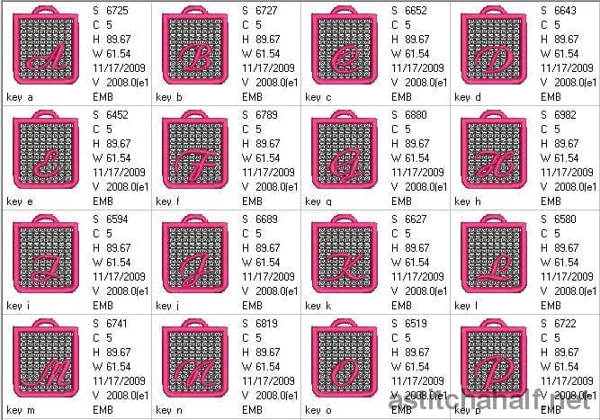 Monogram Key Tags