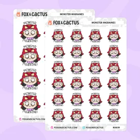 Monster Migraine Stickers