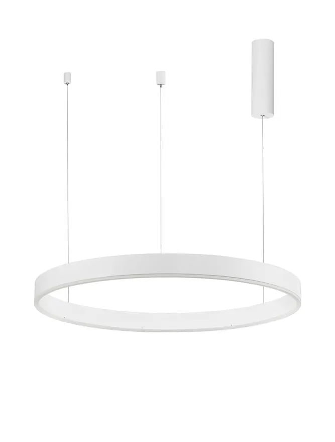 MOT Dimmable Sandy White Aluminium & Acrylic Ring Pendant Medium - ID 10208