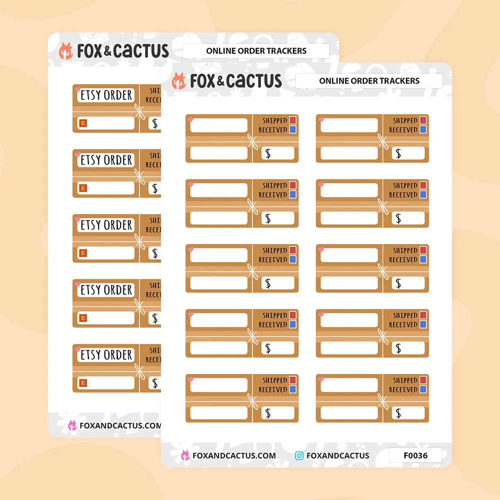 Online Order Tracker Stickers