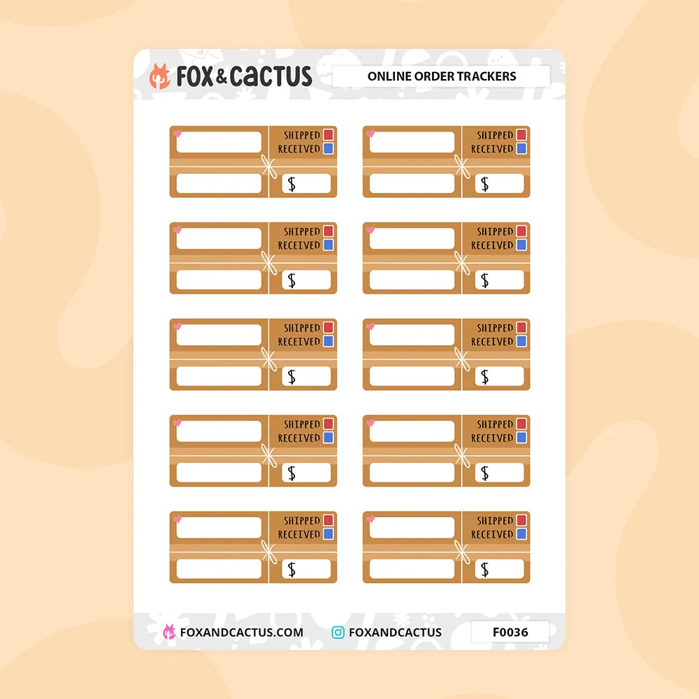 Online Order Tracker Stickers