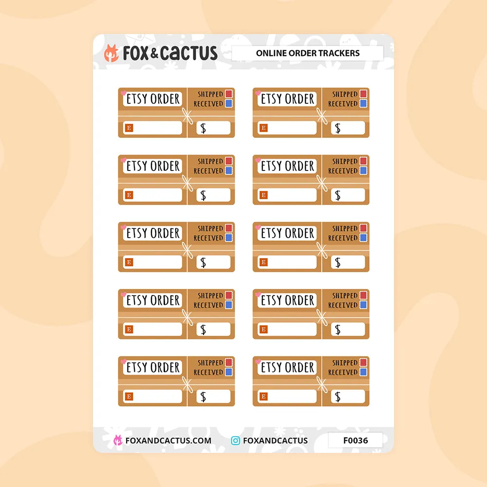 Online Order Tracker Stickers